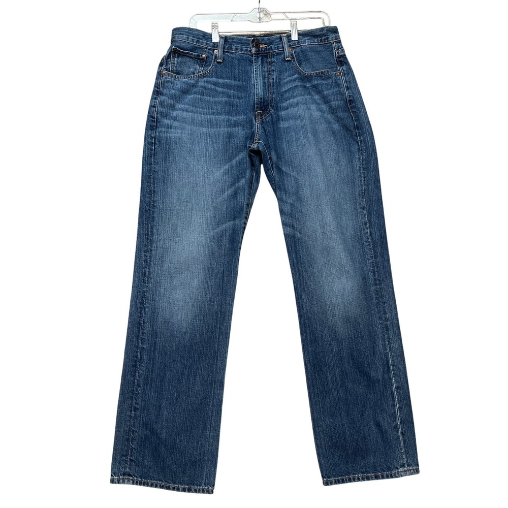 Lucky Brand Dellwood Straight Jeans Mens 32x32 Medium Wash 5-Pocket Denim Twill